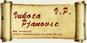 Vukota Pjanović vizit kartica